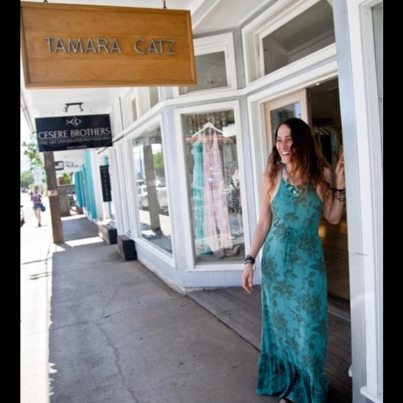 Tamara Catz Maui palm embroidered resort wide leg palazzo pants and tank 12/L - Picture 4 of 4